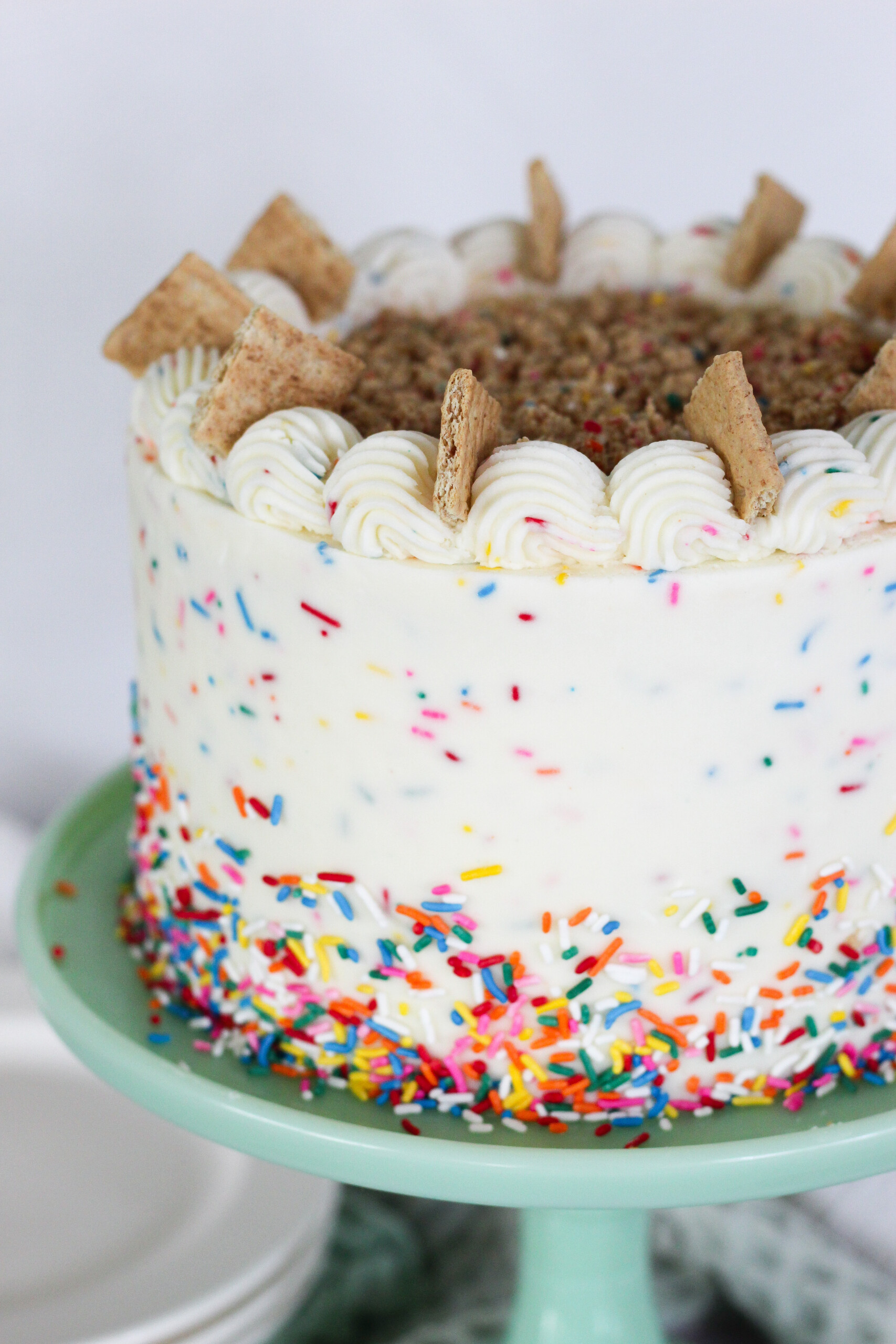 Confetti Cake with decorations.