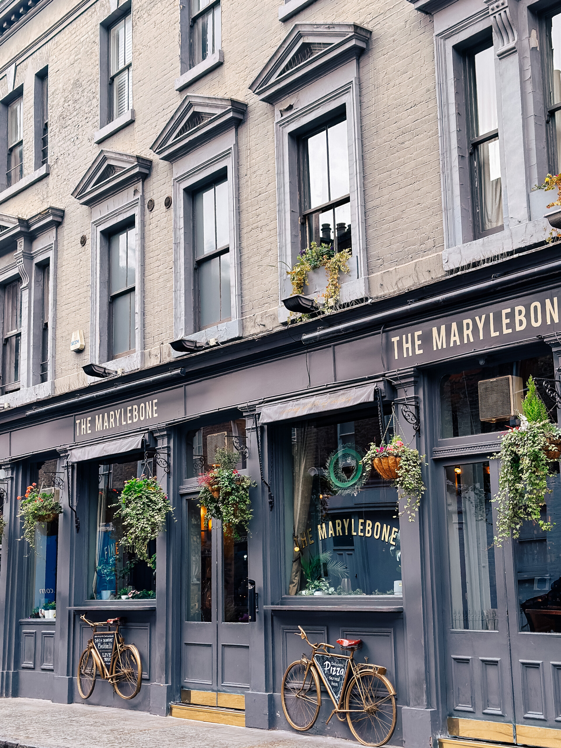 A restaurant in Marylebone, London.